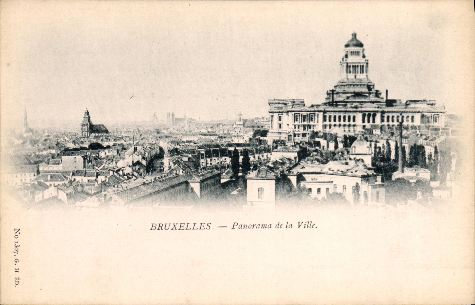 VINTAGE POSTCARD Brussels Panorama of the city