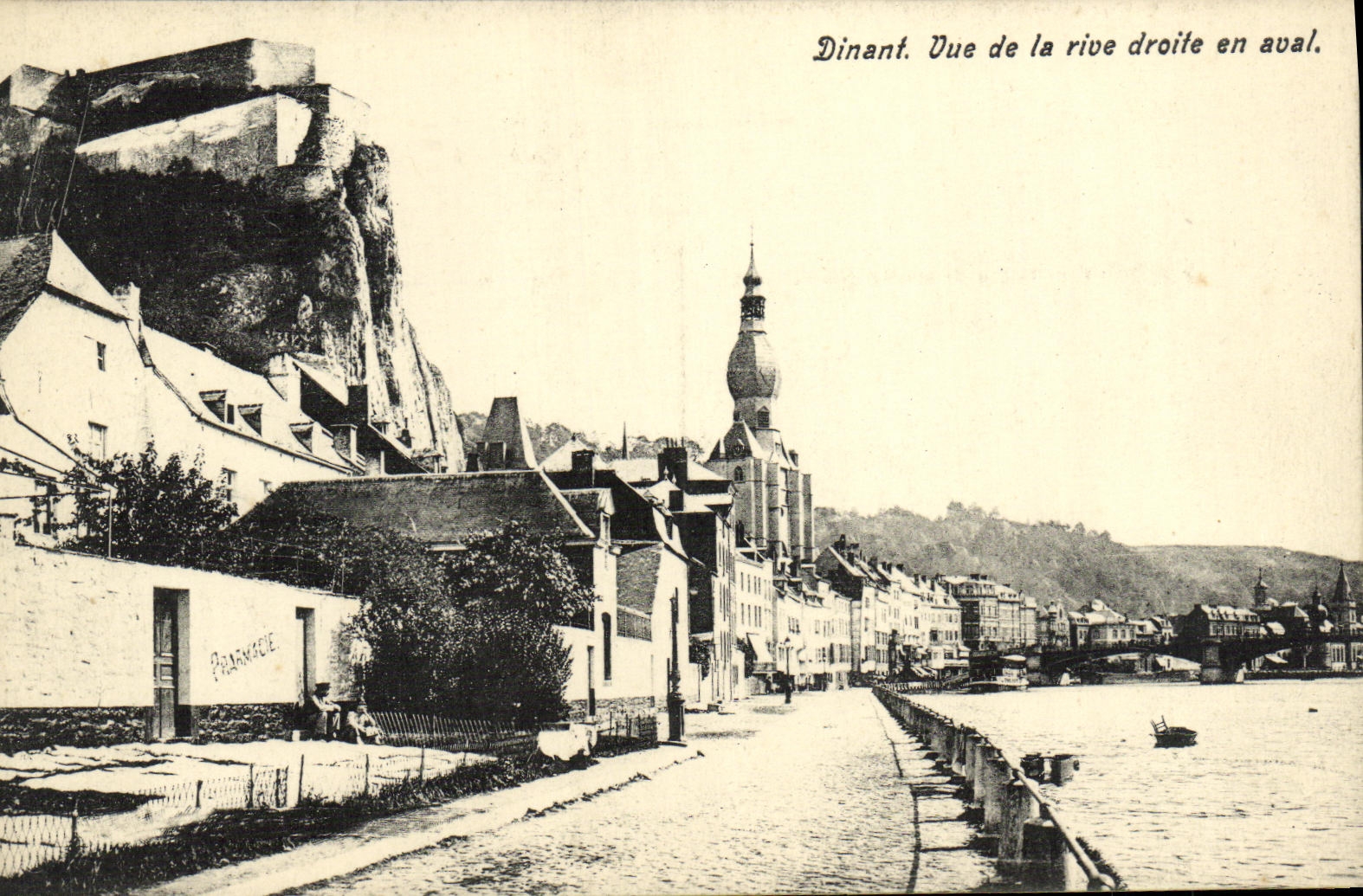 VINTAGE POSTCARD Dining Seen Right Bank downstream