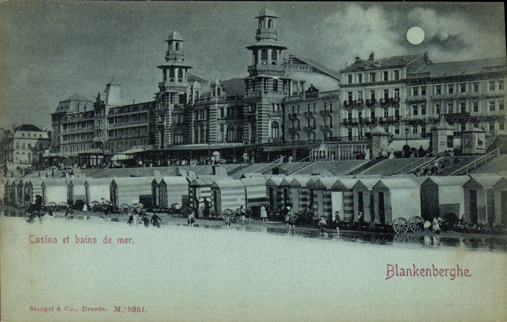 CPA Blankenberghe Casino et bains de mer