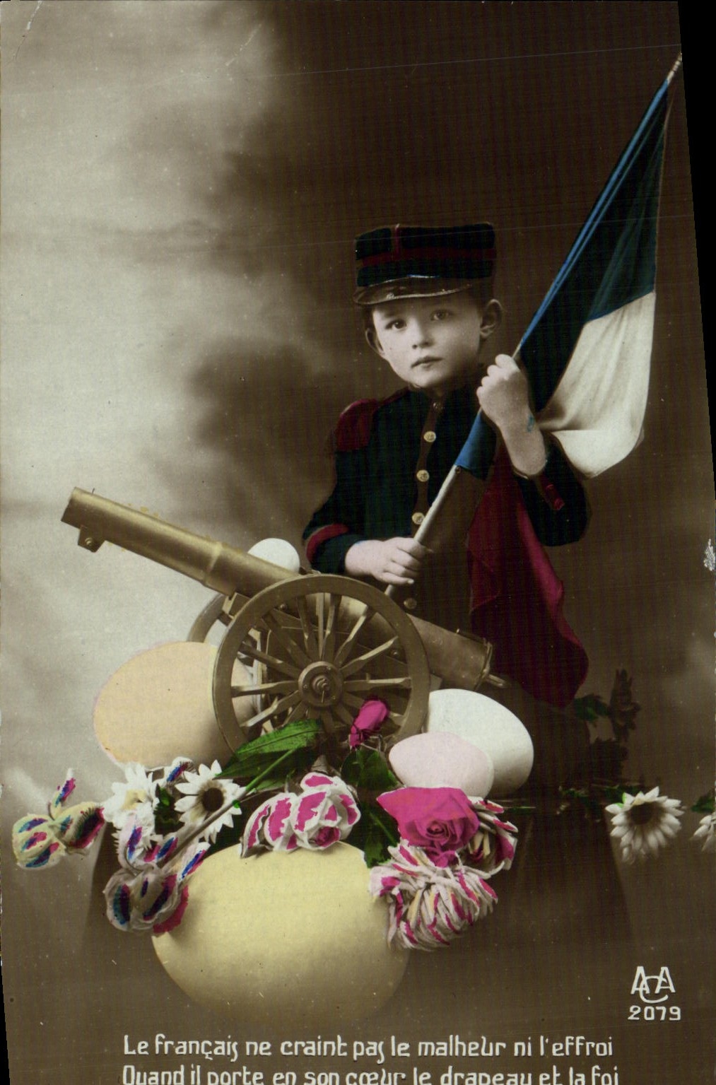 VINTAGE POSTCARD Fantasy Soldier Child