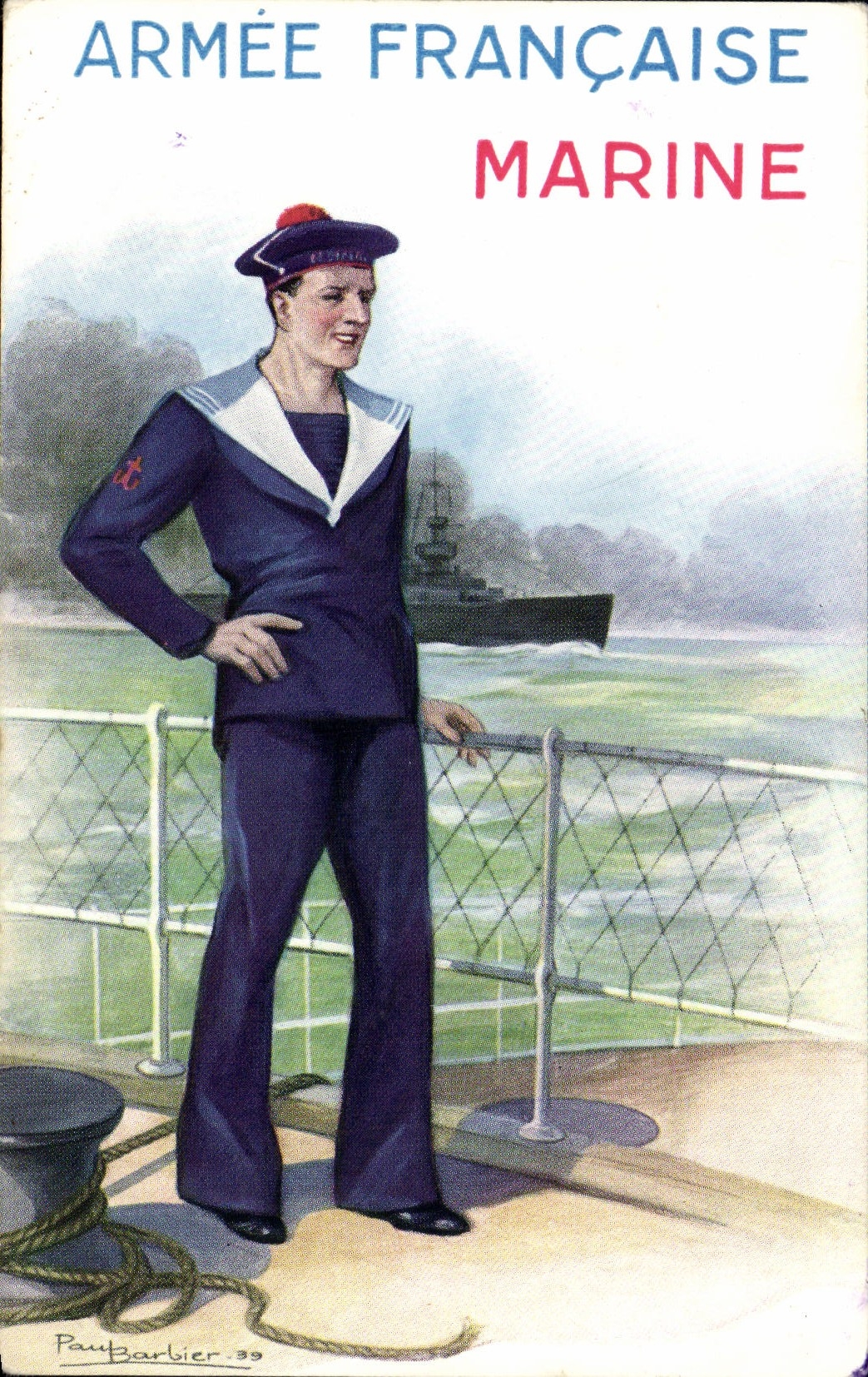 CPA Militaria Armee Francaise Marine