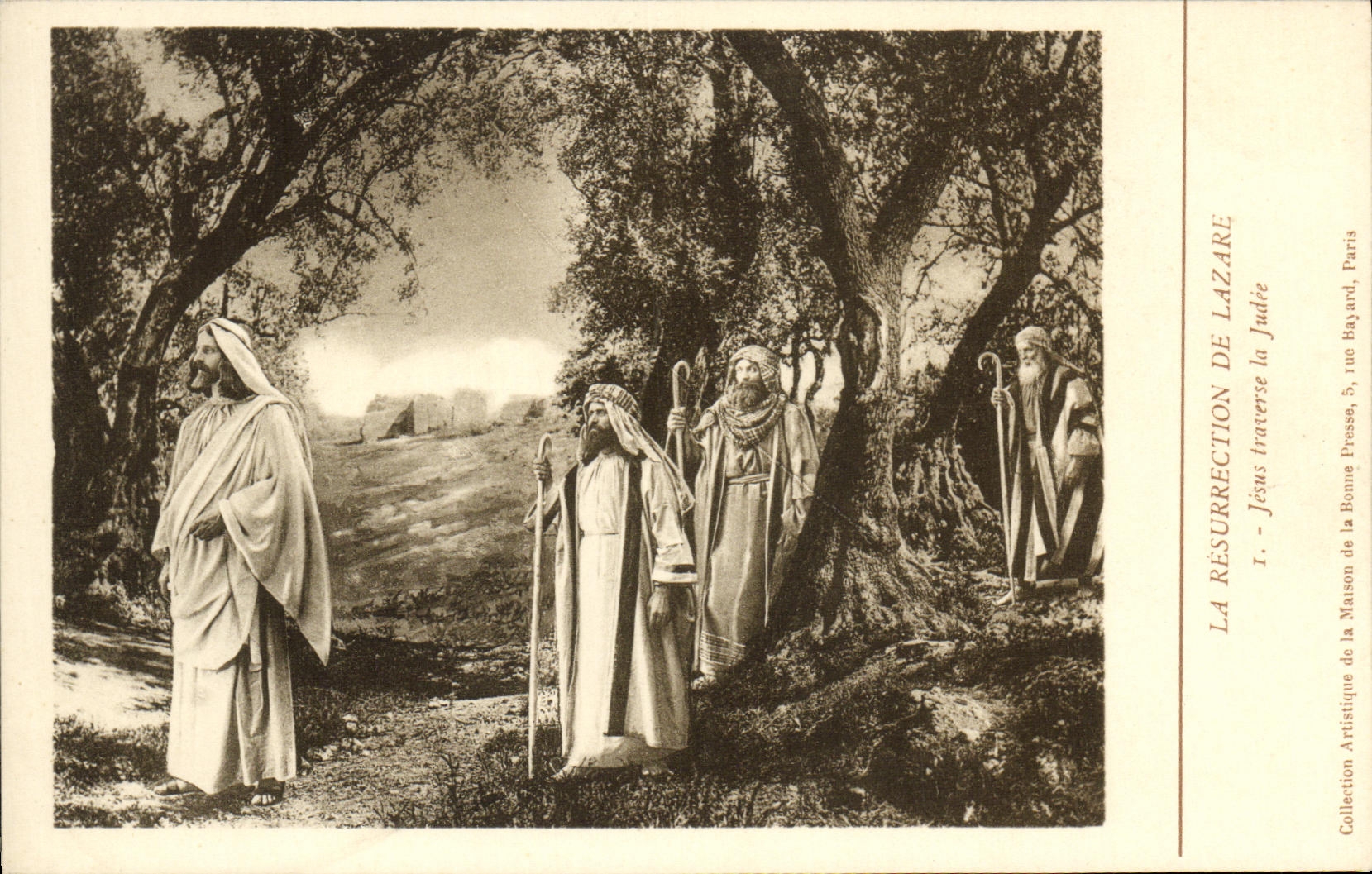 CPA Resurrection de Lazare Jesus traverse la Judee