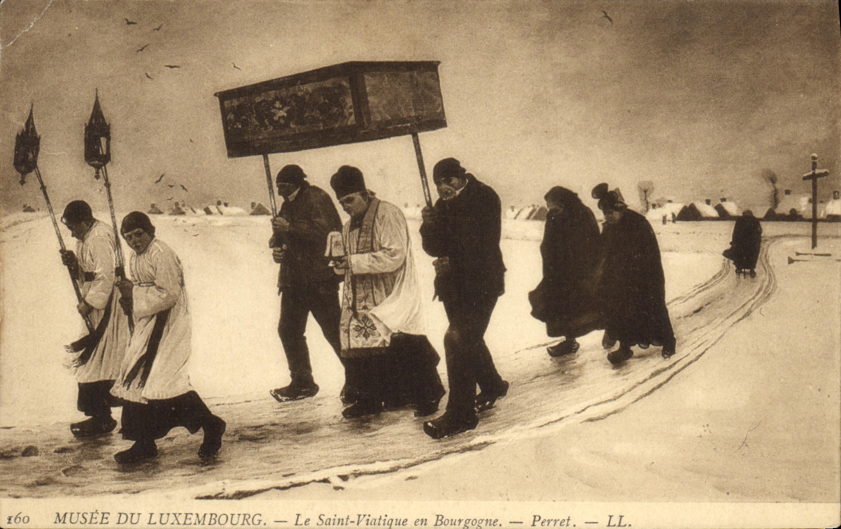 VINTAGE POSTCARD bets Museum of Luxembourg the Saint Money in Burgundy Perret