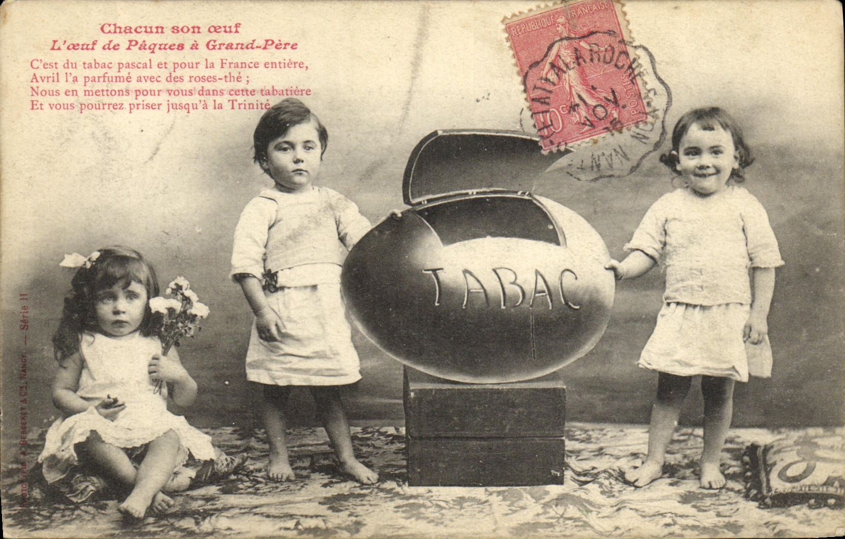 CPA Fantaisie Paques Enfants Tabac 