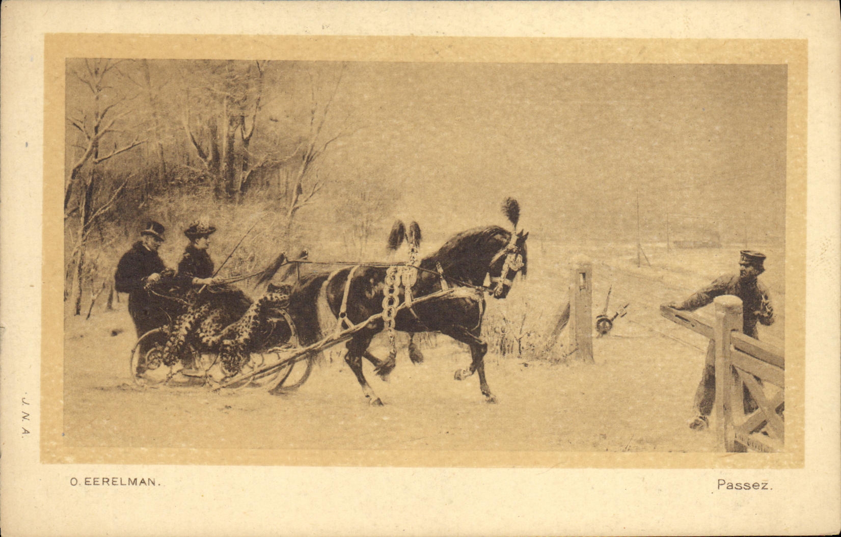 VINTAGE POSTCARD Barouche