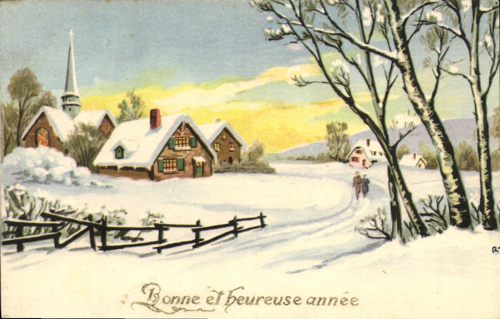 CPA Fantaisie Bonne annee