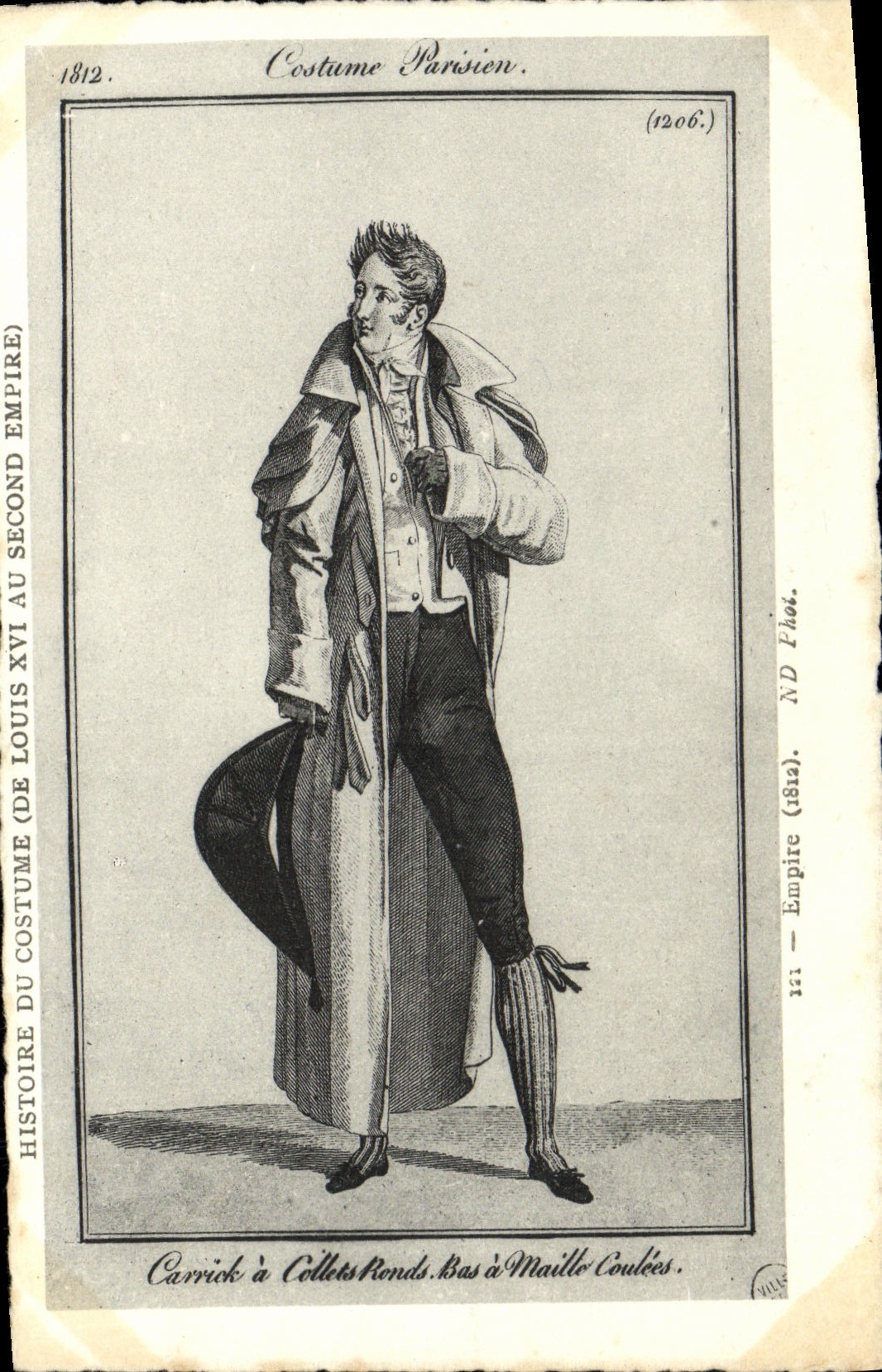 VINTAGE POSTCARD Parisian Costume