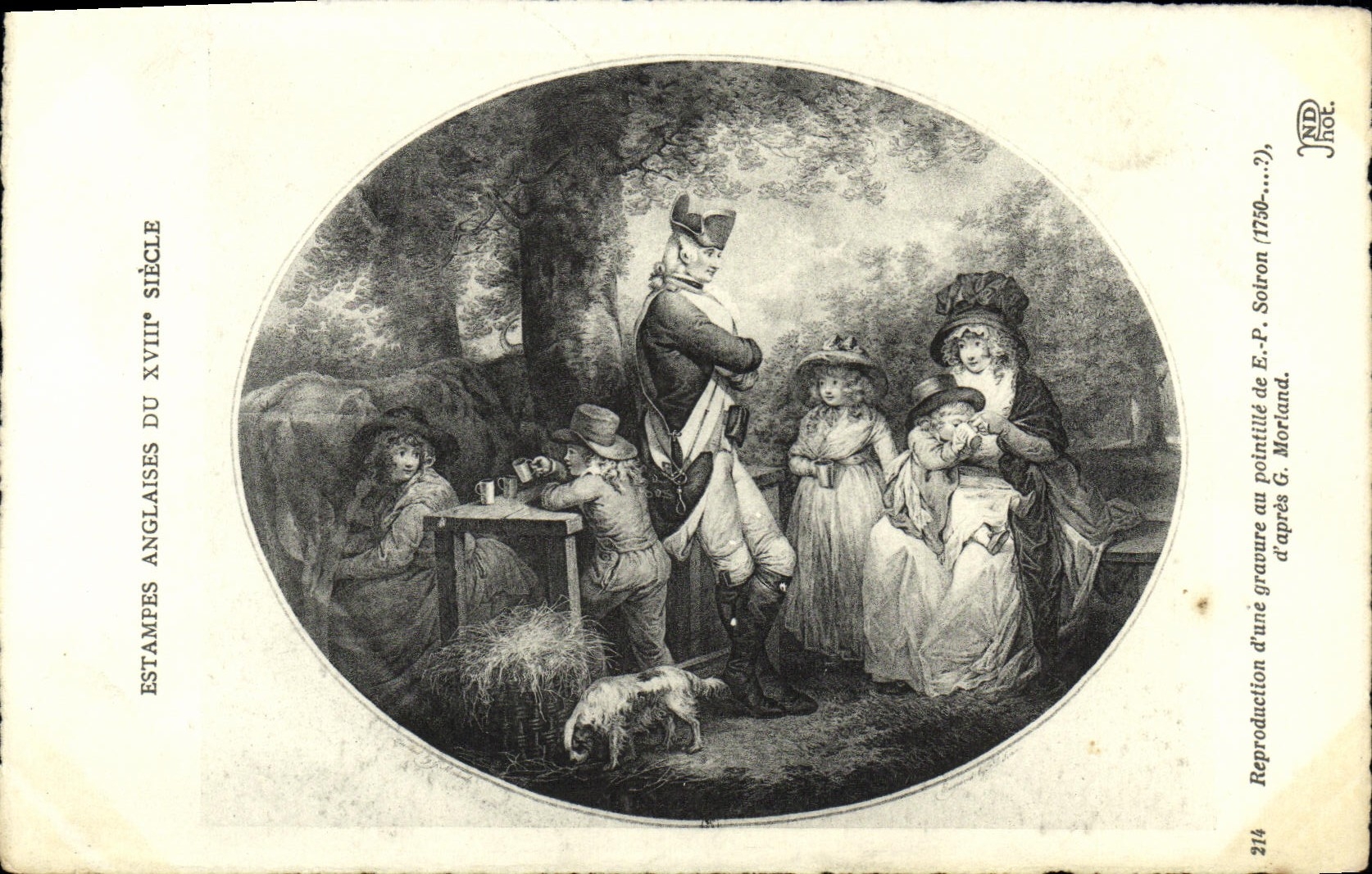 VINTAGE POSTCARD English Prints 18th Soiron Morland