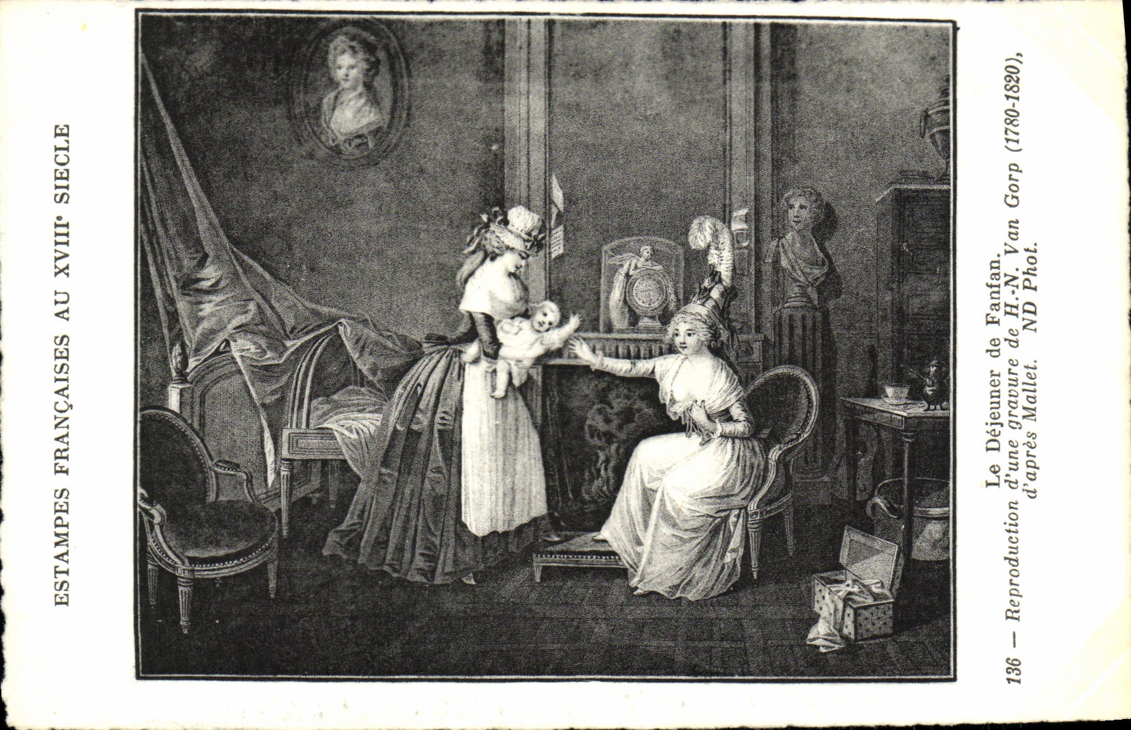 VINTAGE POSTCARD Prints 18th Lunch of Fanfan Van Gorp Mallet