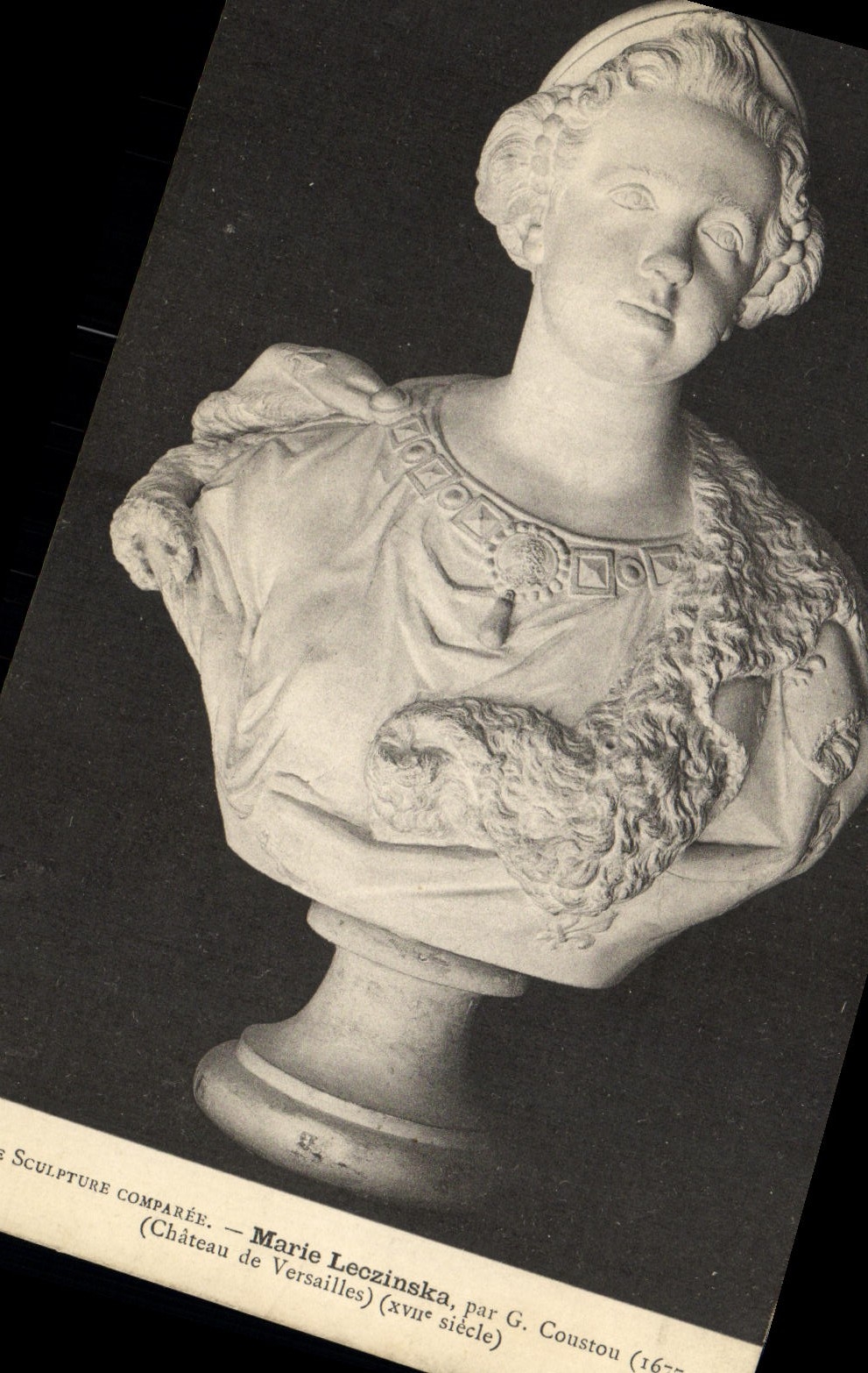 VINTAGE POSTCARD Marie Leczinska by Coustou Castle of Versailles