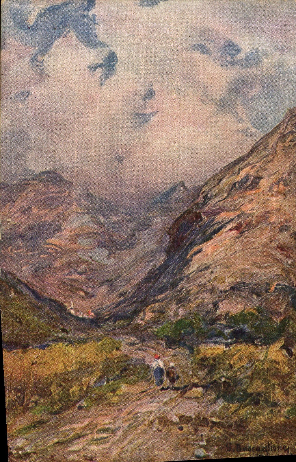 VINTAGE POSTCARD Badraglioney Landscape
