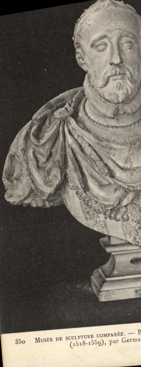 VINTAGE POSTCARD Bust of Henri II king de France by Germain Rammer