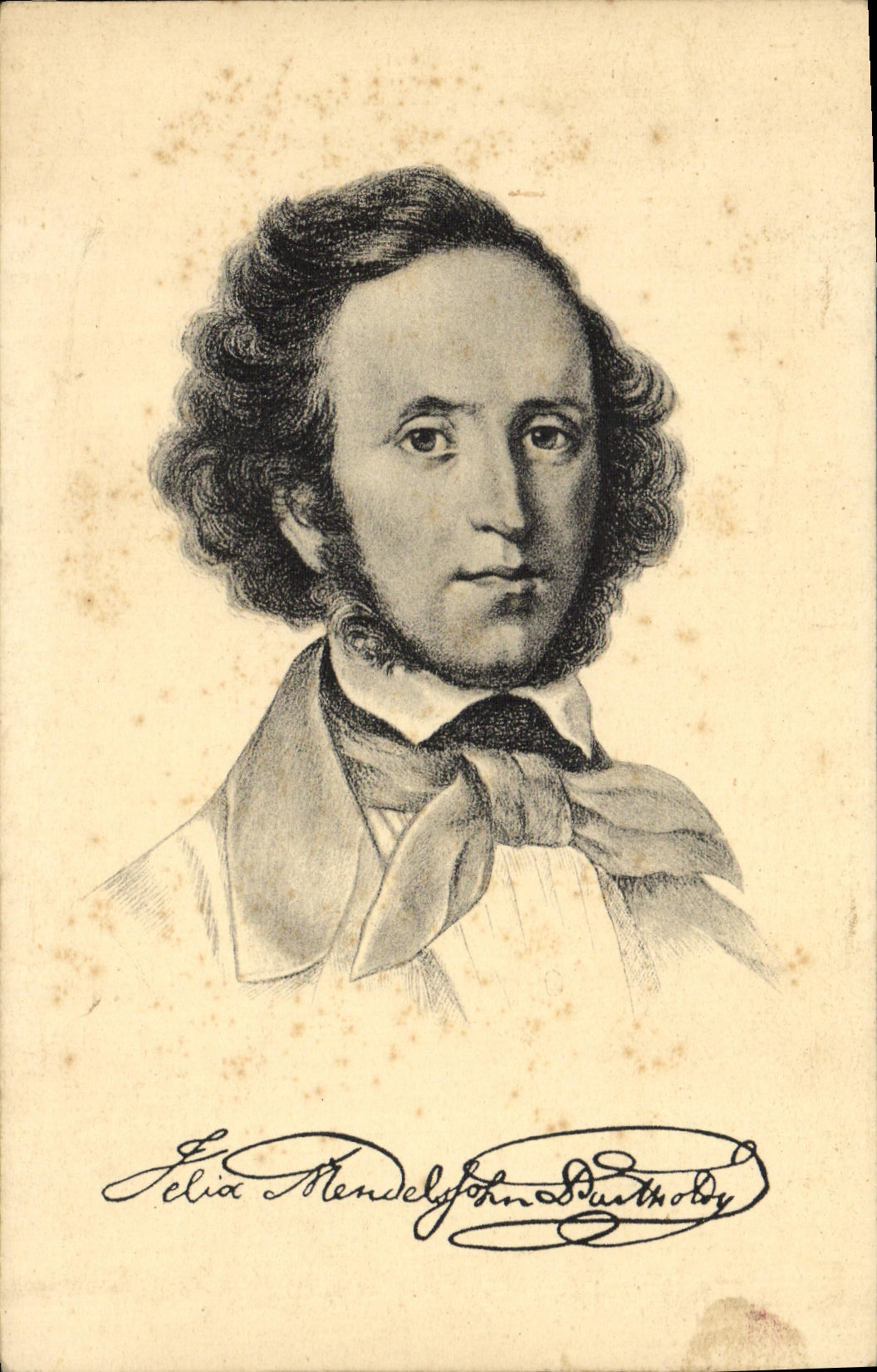 POSTAL Felix de la VENDIMIA mi delssohn Bartholdy