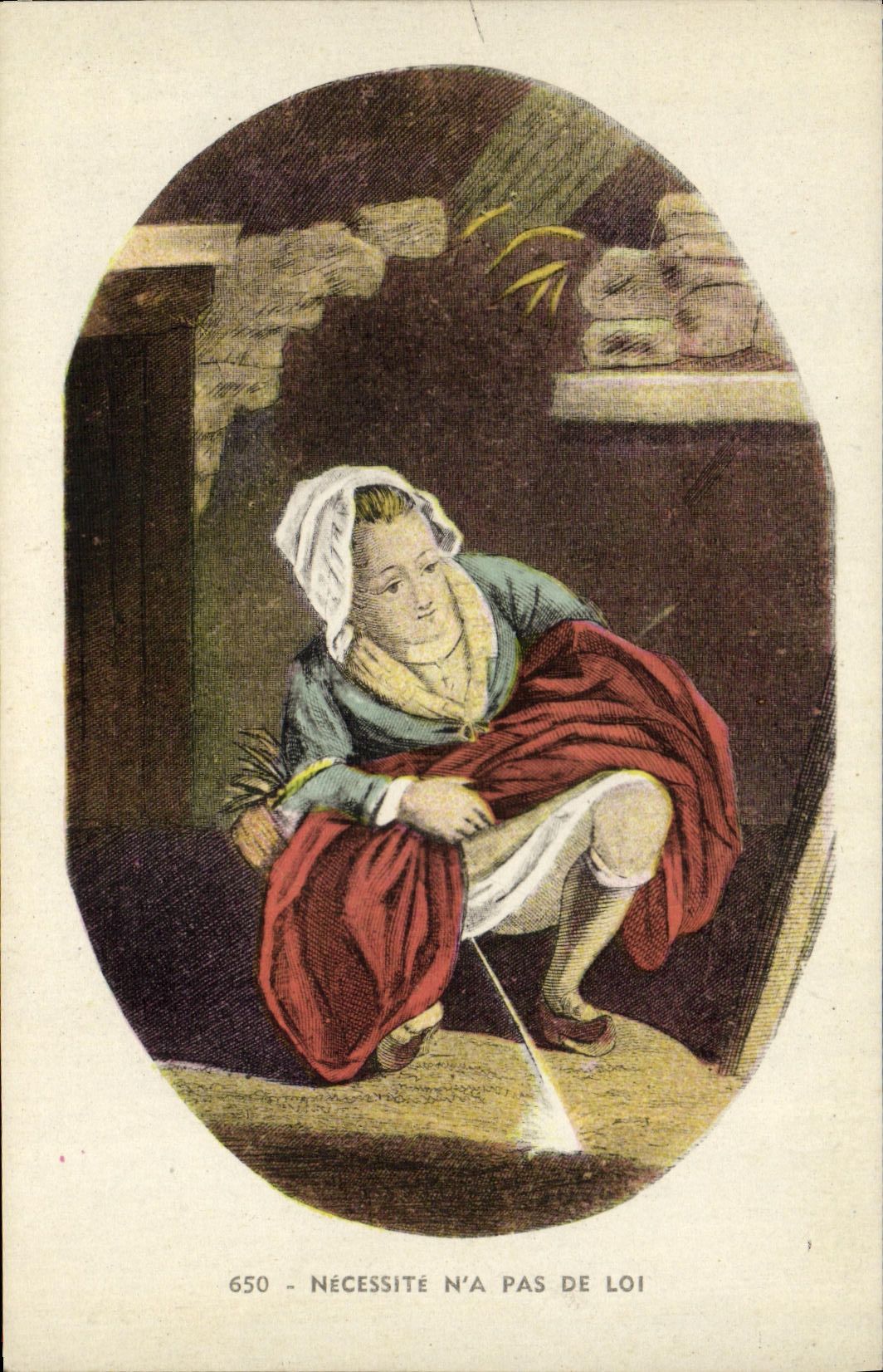 VINTAGE POSTCARD Fantaisie Required does not have law