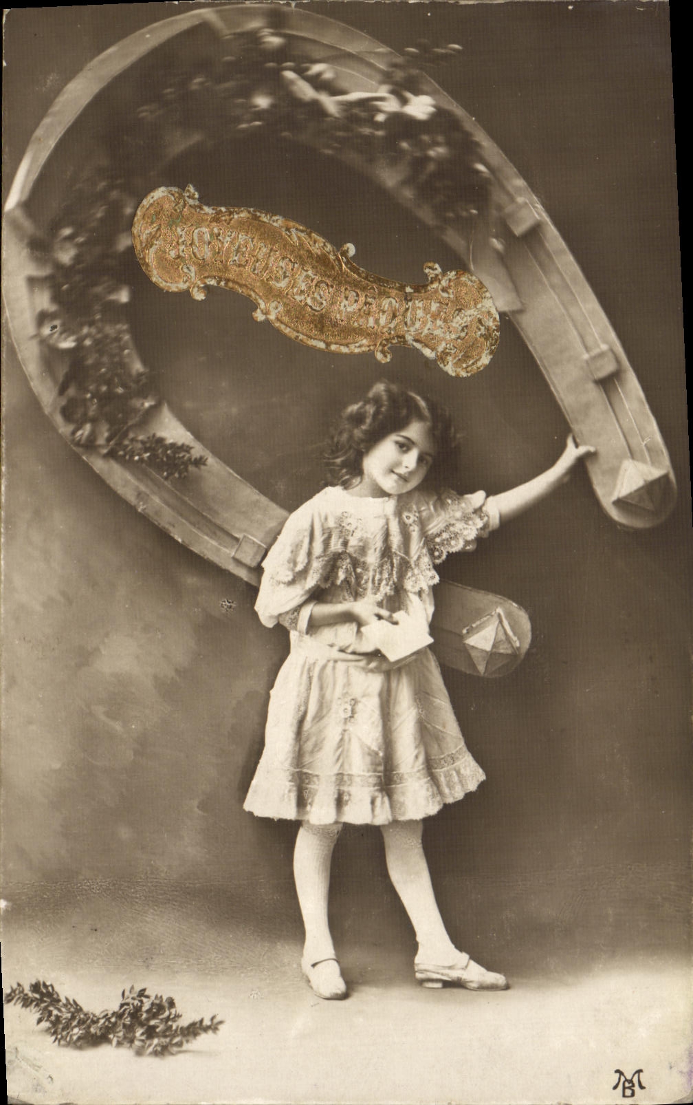 CPA Fantaisie Enfant Fer a Cheval 