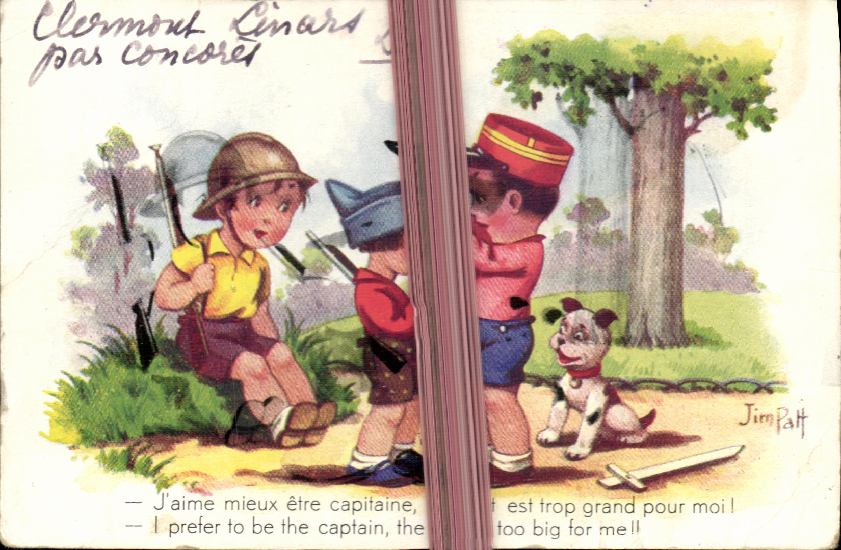 CPA Fantaisie Enfants Militaria 