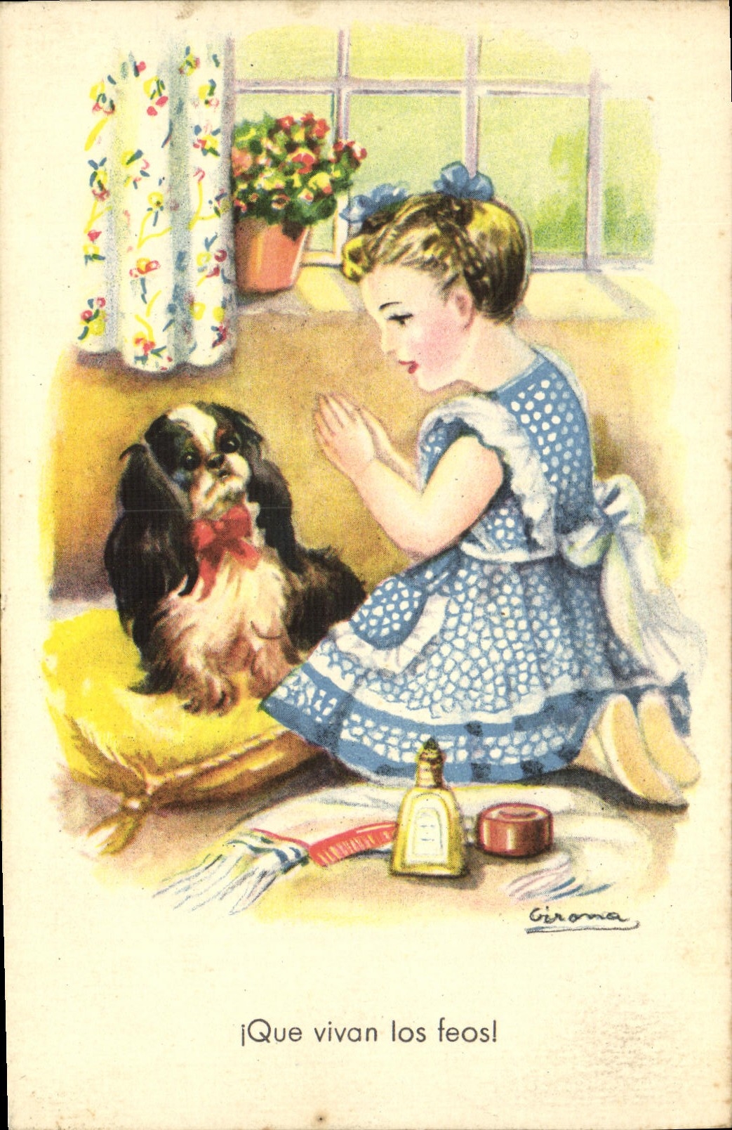 CPA Fantaisie Enfant Chein 