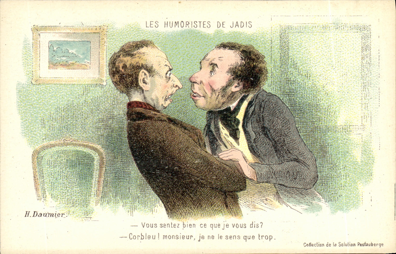 VINTAGE POSTCARD Fantasy humourists of formerly Daumier