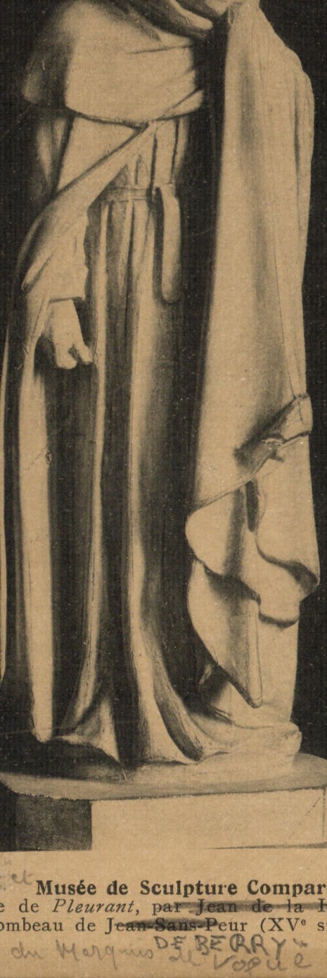 CPA Fantaisie Statuette de pleurant Jeand e la Huerta Antoine le Moiturier