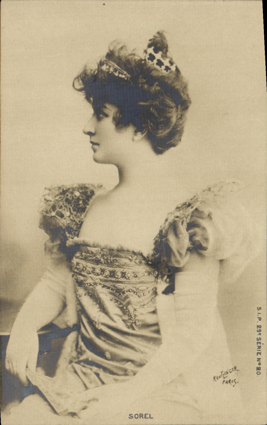 VINTAGE POSTCARD Fantasy Sorel Woman