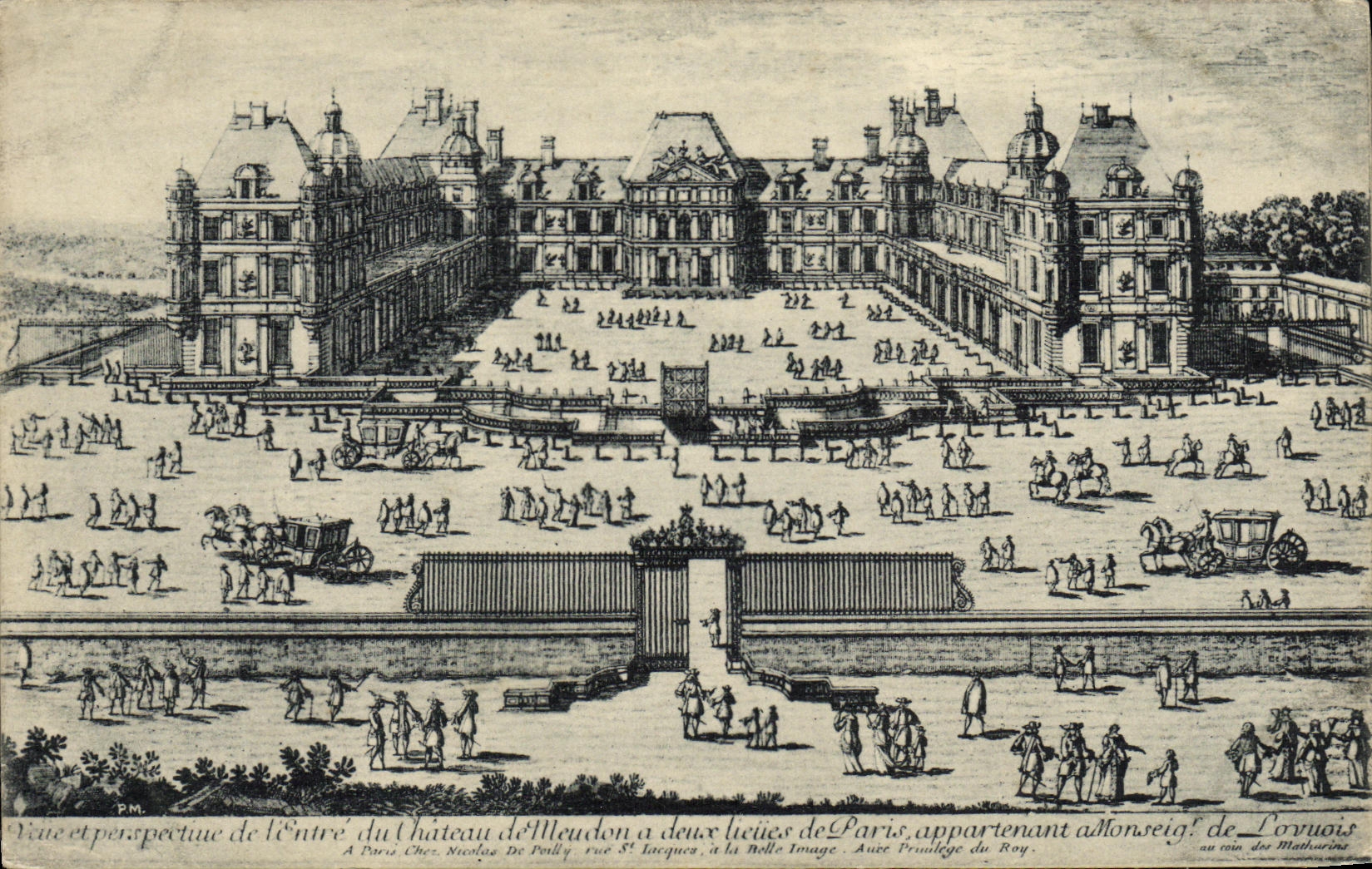 CPA Entree du chateau de Meudon 