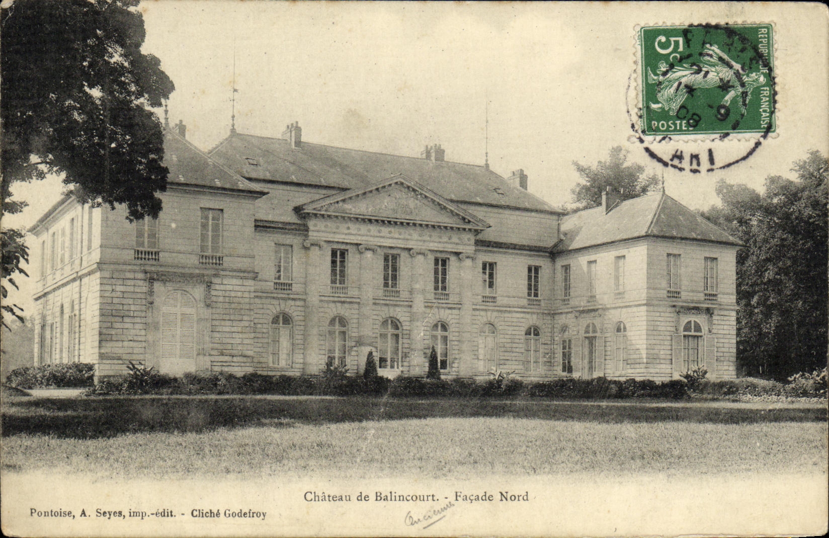 CPA Chateau de Balincourt Facade nord