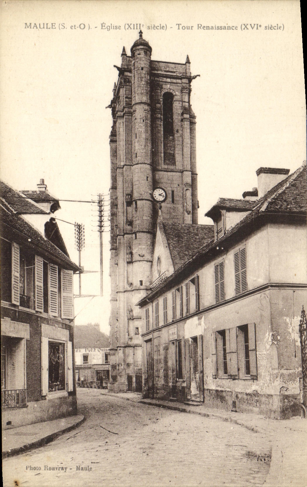 VINTAGE POSTCARD Maule Church Tower Renaissance
