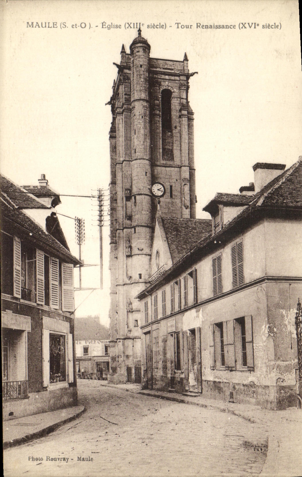 CPA Maule Eglise Tour Renaissance