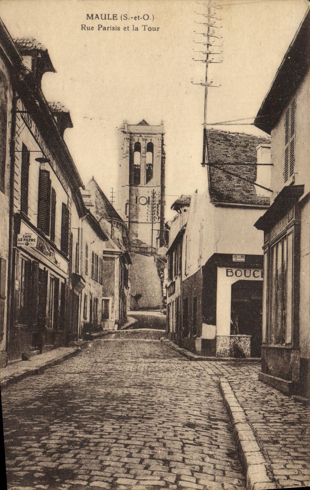 CPA Maule Rue Parisis et la Tour 