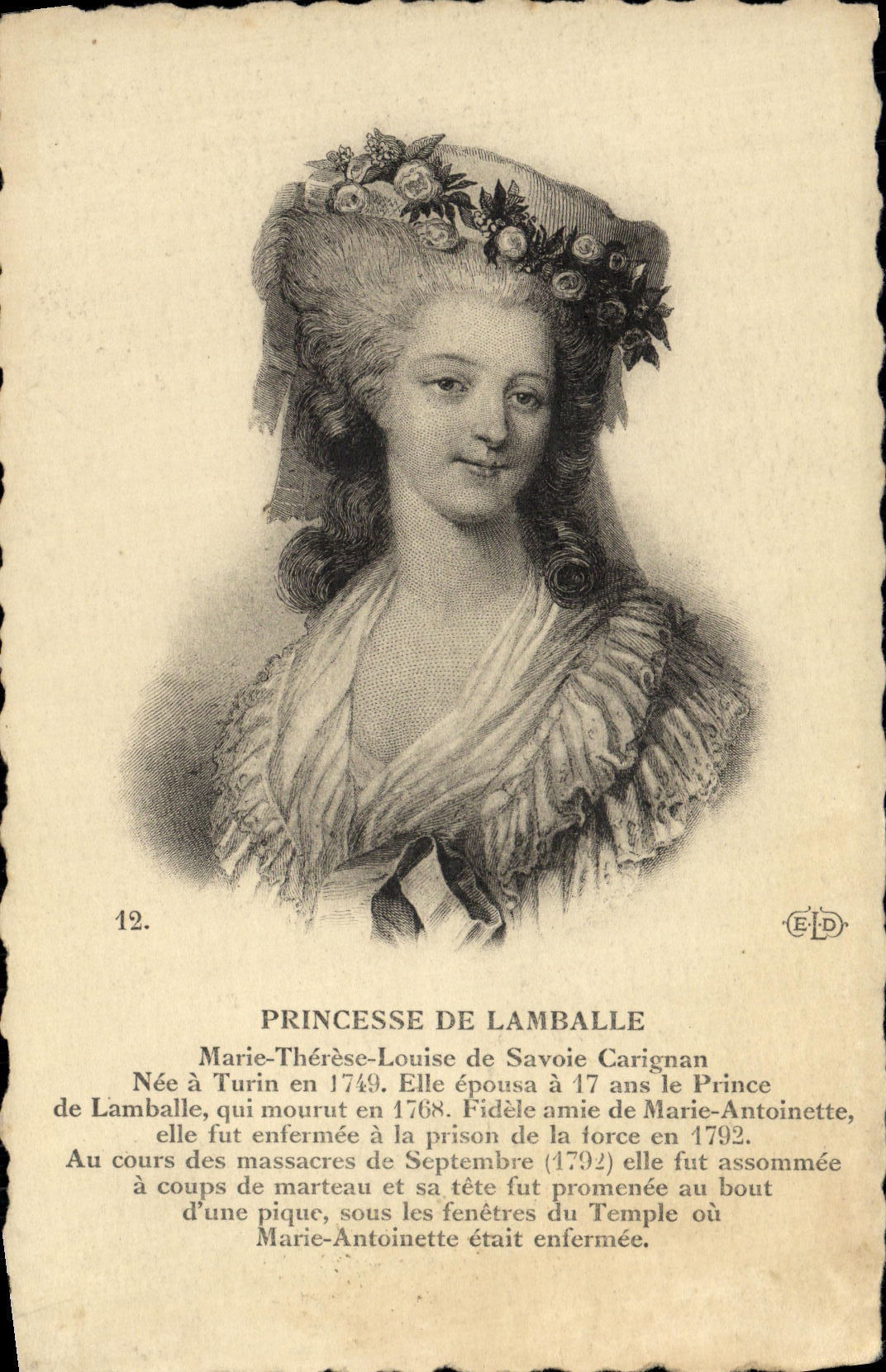 CPA Princesse de Lamballe 