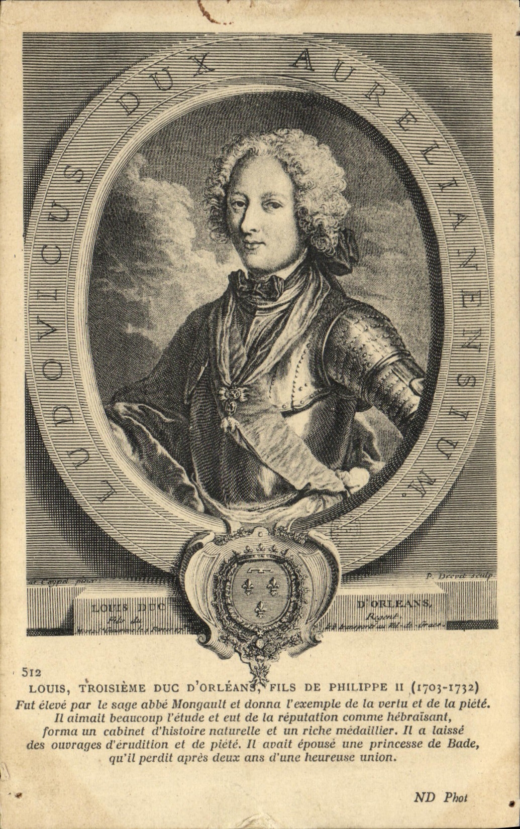 VINTAGE POSTCARD Louis Duc of Orleans