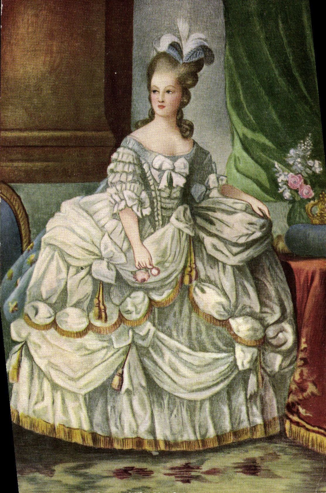 VINTAGE POSTCARD Castle of Versailles Mrs. Vigee Brown the Marie Antoinette