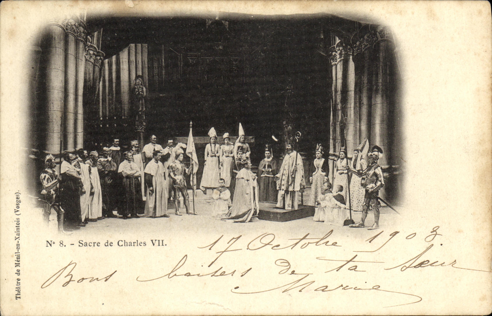 VINTAGE POSTCARD Sacring of Charles VII