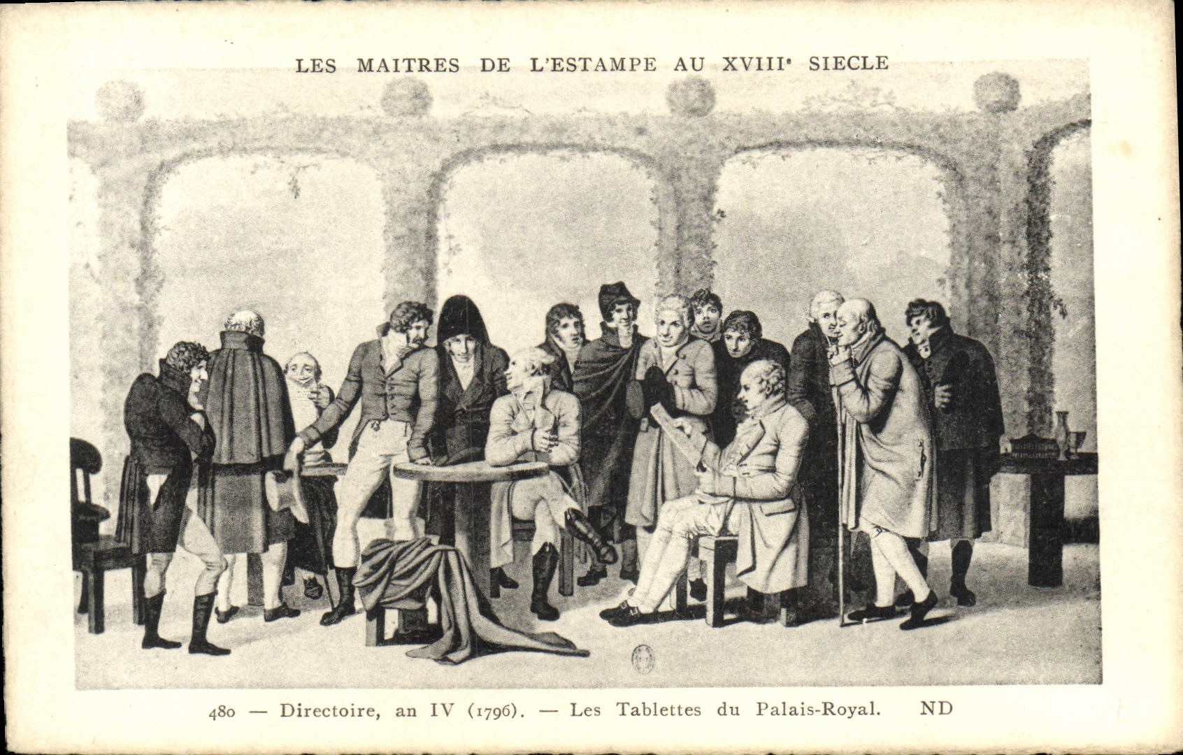 VINTAGE POSTCARD Directory shelves of the Paris Palais Royal