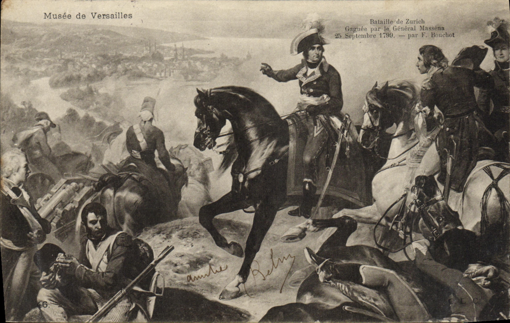 CPA Bataille de Zutich Massena 