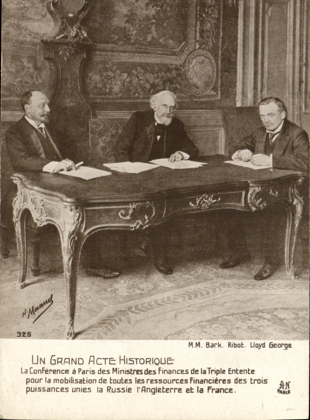 CPA Conference a Paris des Ministres des Finances Triple Entente