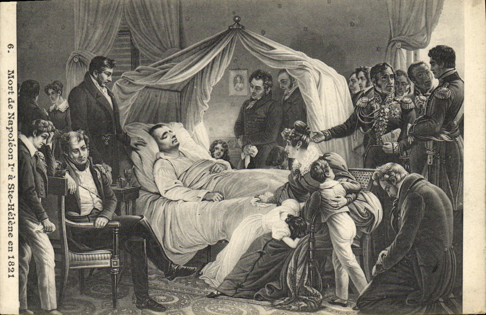 VINTAGE POSTCARD dead Napoleon has co. Helene in 1821