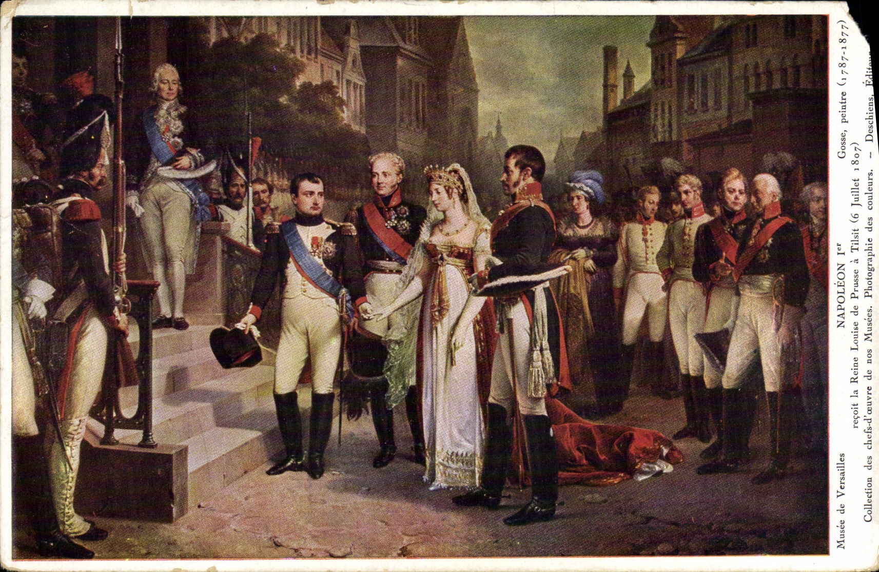 VINTAGE POSTCARD Napoleon 1st receives the Louise queen of Prussia has Tilsitt