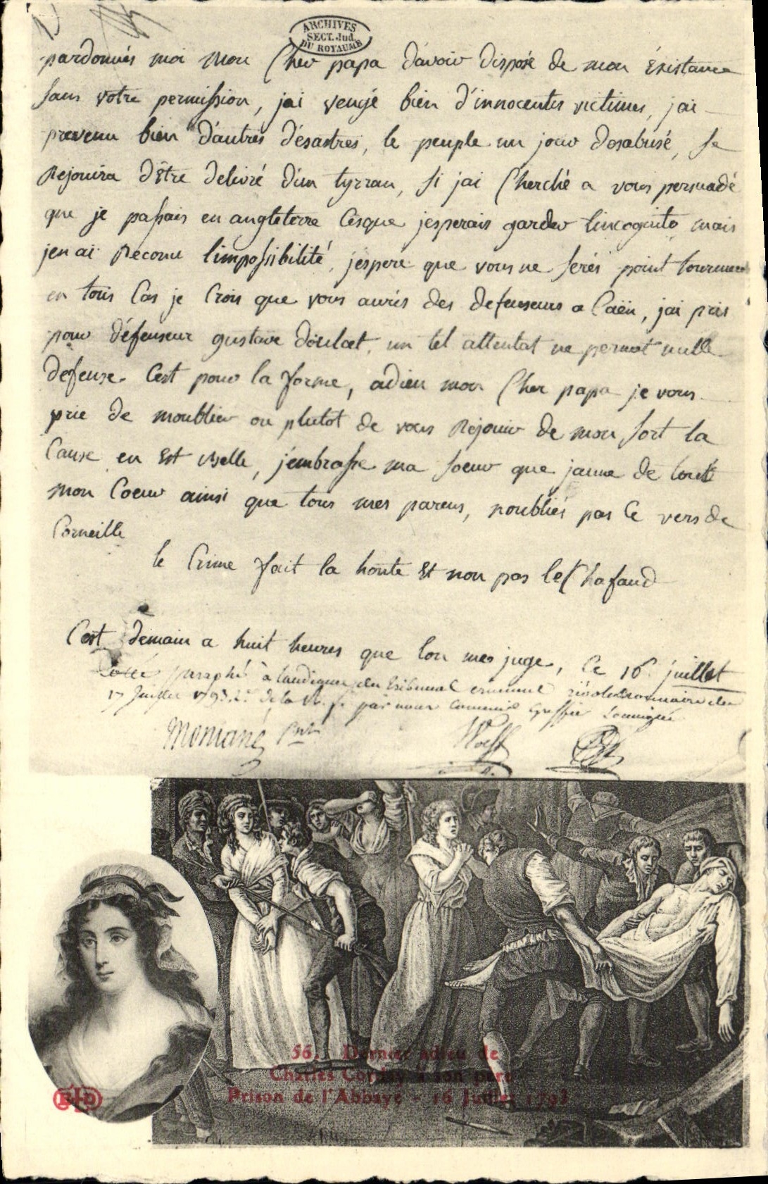 VINTAGE POSTCARD Marat Revolution