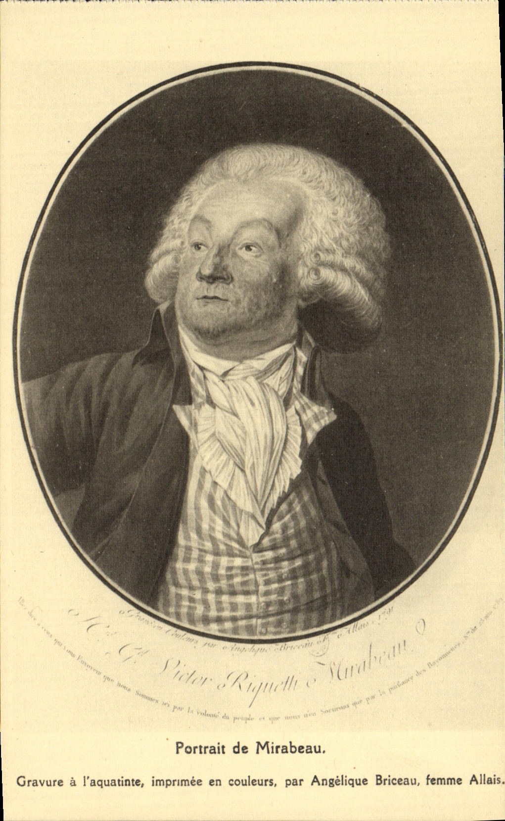 VINTAGE POSTCARD Mirabeau Revolution