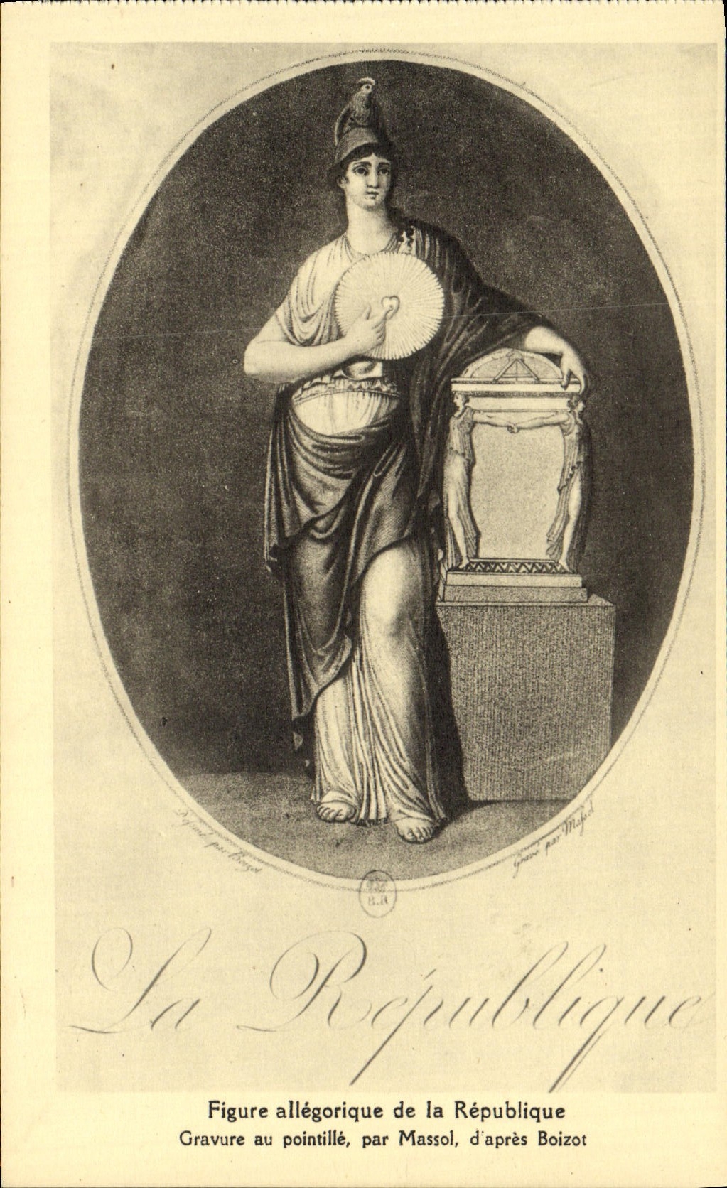 VINTAGE POSTCARD allegorical Figure of the Republic Revolution