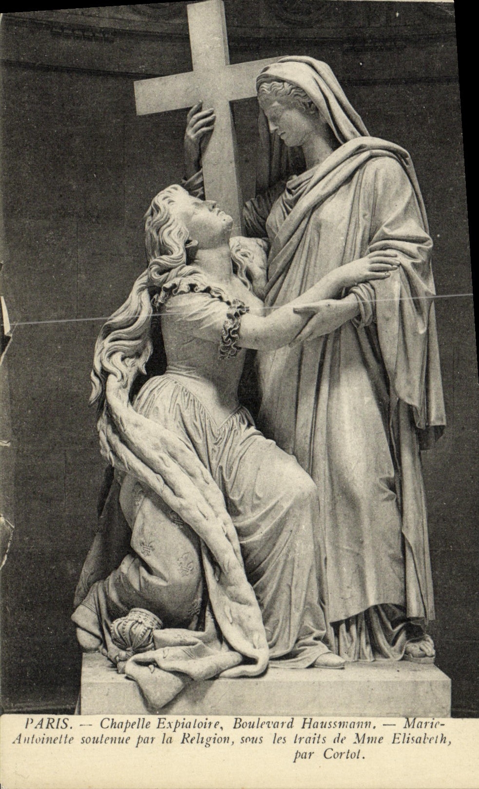 VINTAGE POSTCARD expiatory Paris Vault boulevard Haussmann Marie Antoinette