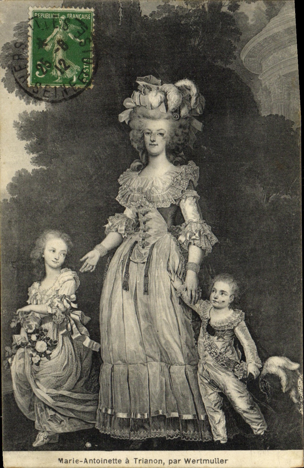 CPA Marie Antoinette a Trianon par Wertmuller