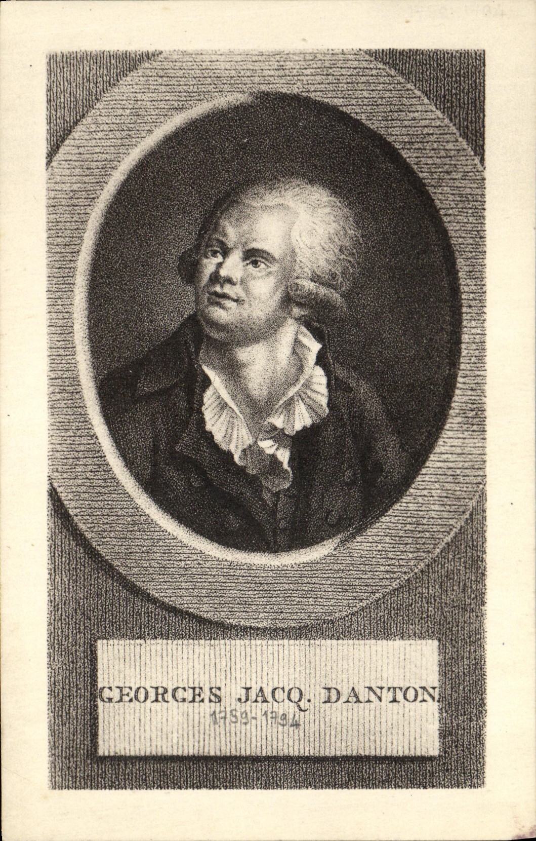 VINTAGE POSTCARD Georges Jacq Danton 1759 1794