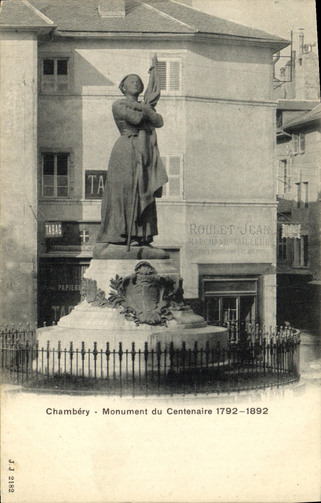 CPA Chambery Monument du centenaire 1792 1892