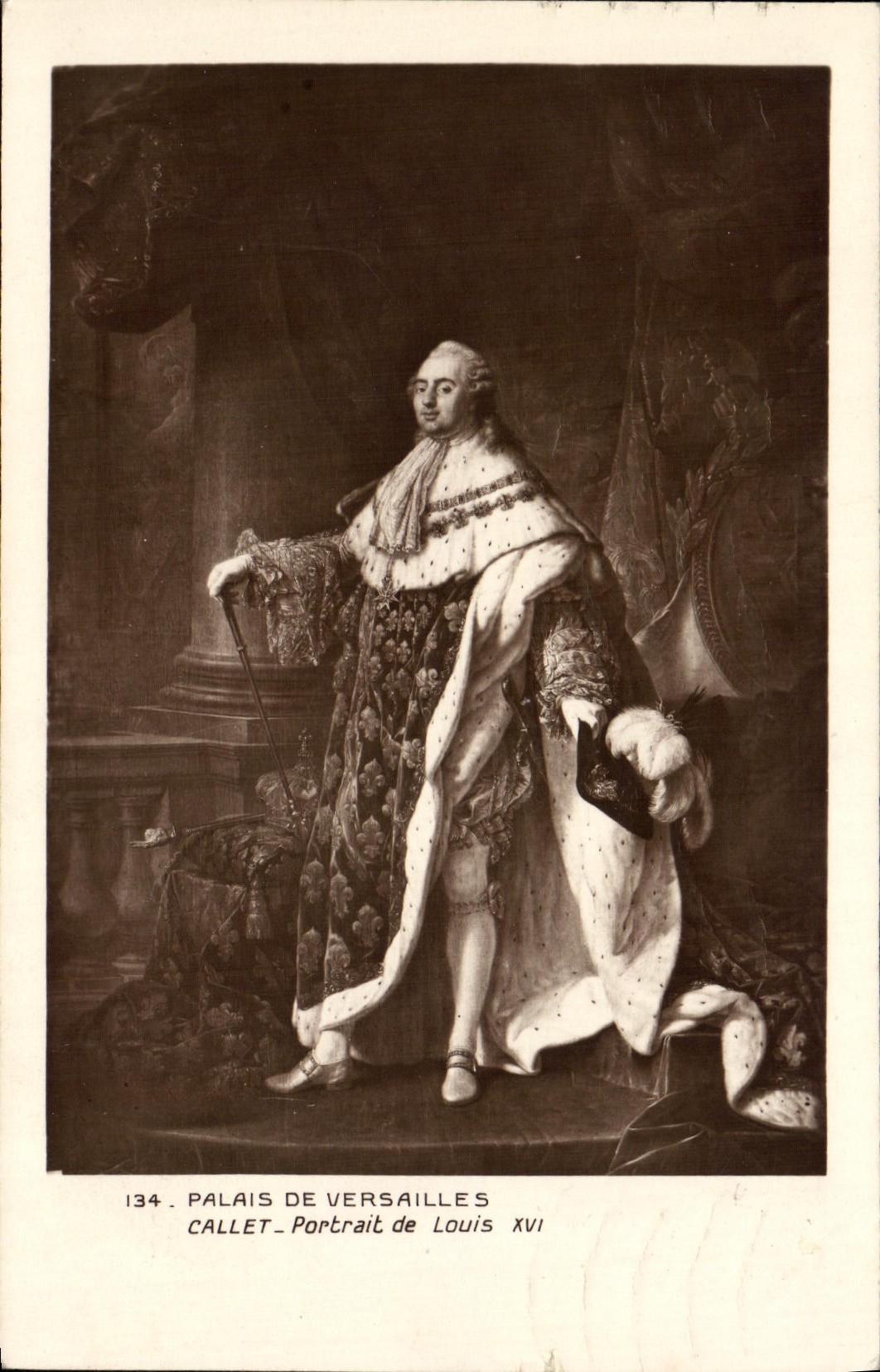 CPA Palais de Versailles Callet Portrait de louis XVI