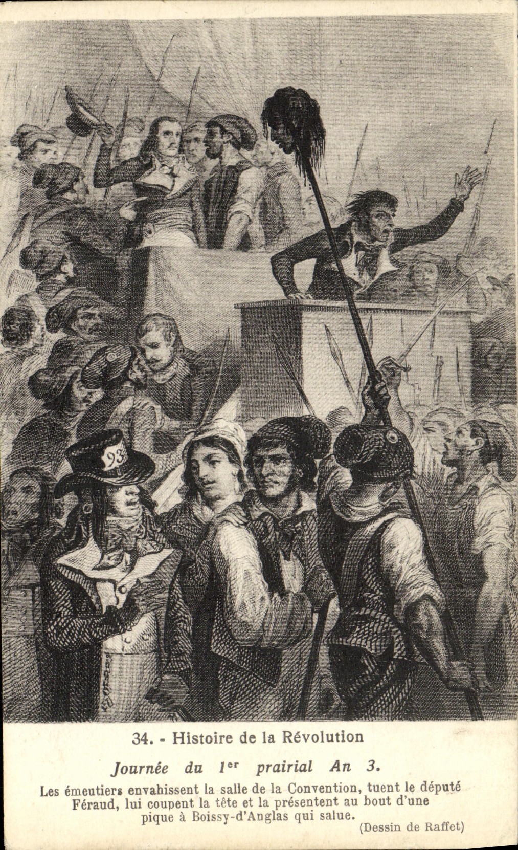 VINTAGE POSTCARD Revolution Day of the 1st Meadow one