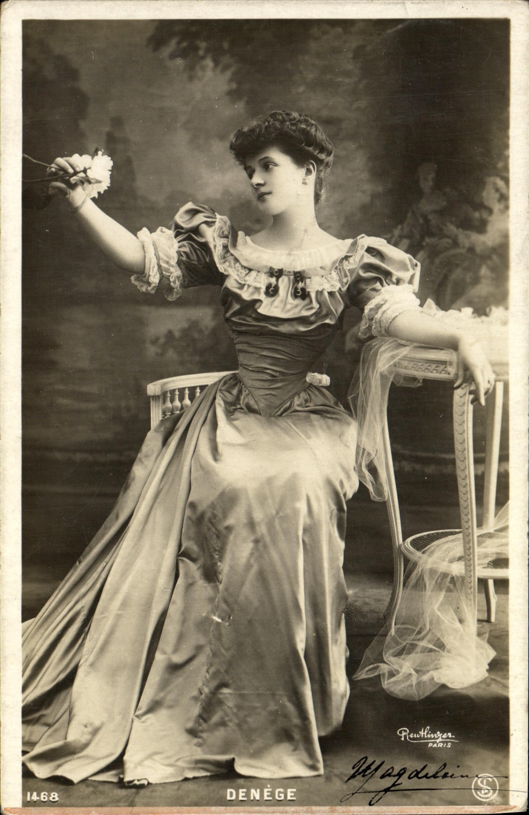 VINTAGE POSTCARD Fantasy Denege Woman