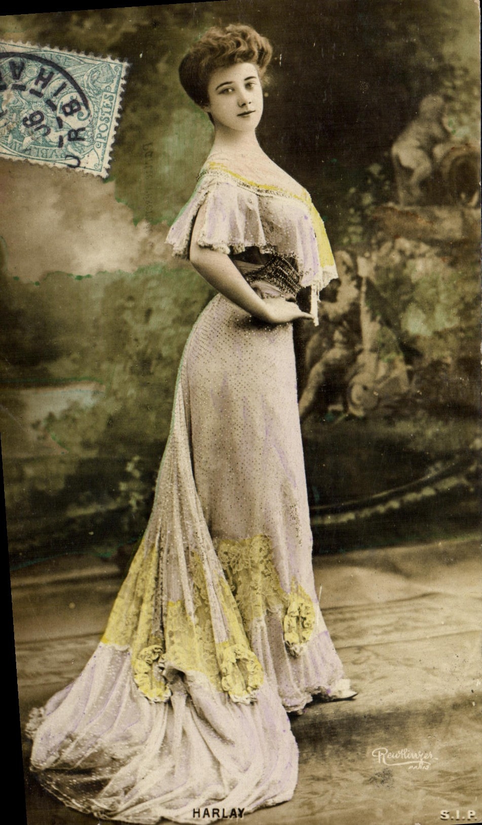 VINTAGE POSTCARD Fantasy Harlay Woman