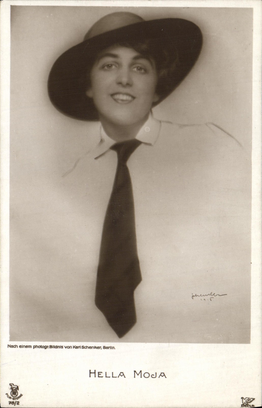 VINTAGE POSTCARD Fantasy Woman Hella Moja